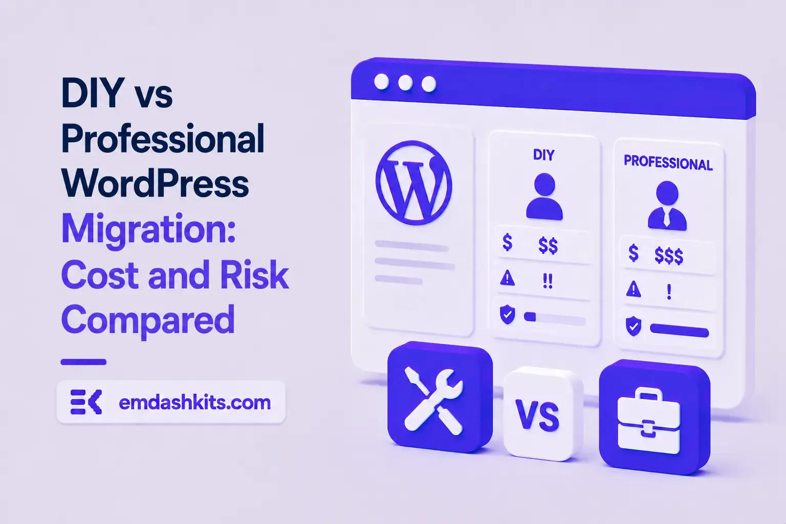 DIY vs Professional WordPress Migration: Cost and Risk Compared DIY vs Professional WordPress Migration: Cost and Risk Compared